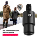 Fish Landing Net Connector Quick Release Adapter Anti-Rotation Dip Net Rod Parts
