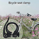 Aluminum Alloy Bicycle Seat Clamp Quick Release Cycling Fixed Gears (Black)