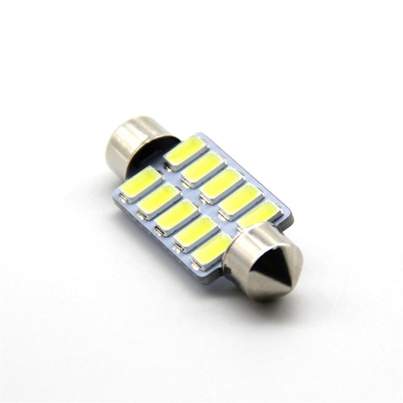 White 5730 10SMD COB Festoon Light Dome Lamp Car LED Reading Bulbs C5W For 4Pcs