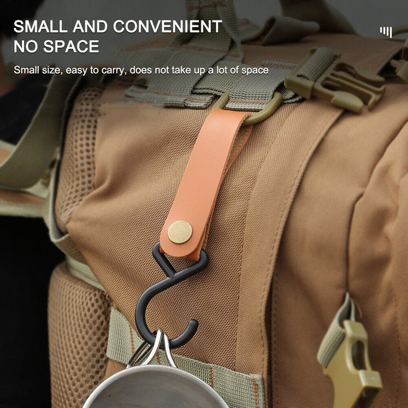 Outdoor PU Hooks Camping Clothes Triangle Storage Hanger Holder Hiking Supplies
