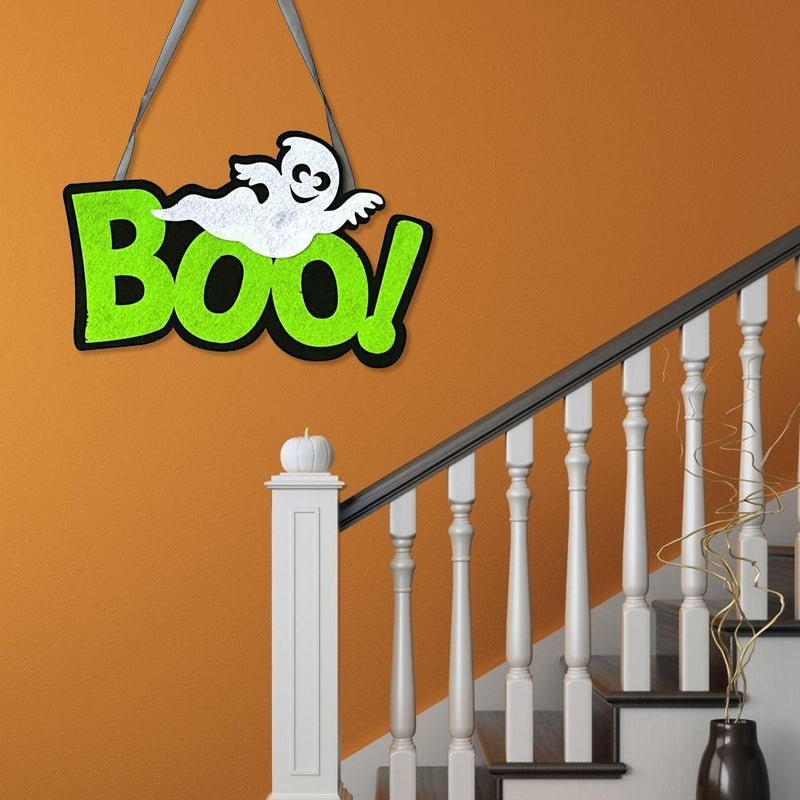 Halloween Ghost Letter Pattern Nonwoven Pendant Gate Wall Hangings Party Decor