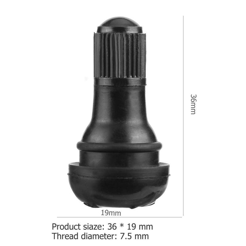 TR412 Snap-in Rubber Tubeless Tire Valve Stems for Car Motorcycle (25pcs)