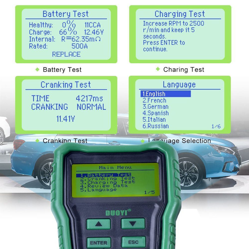 Diagnostic Tools Car Battery Tool Car Battery Tester Auto Battery Analyzer