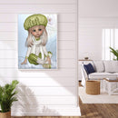 5D DIY Green Suit Girl Diamond Painting Kits Full Round Drill Wall Decor Crafts