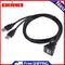 1M Dual USB 2.0 Built-in Female Adapter Port Extension Cable Car Car PC