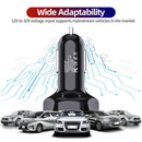 QC 3.0 Smart Phone Universal Fast Charging LED Display Car Charger 4-Port USB