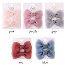Girls Lovely Pin Barrettes Duckbill Clip Girls Hair Clips Net Yarn Bow Hairpins