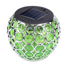 Solar LED Hollow Hanging Ball Light Outdoor Waterproof Garden Lamp (Green) Newly