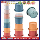 6/8pcs Funny Wheat Straw Hourglass Stacking Cup Baby Bathtub Intelligence T