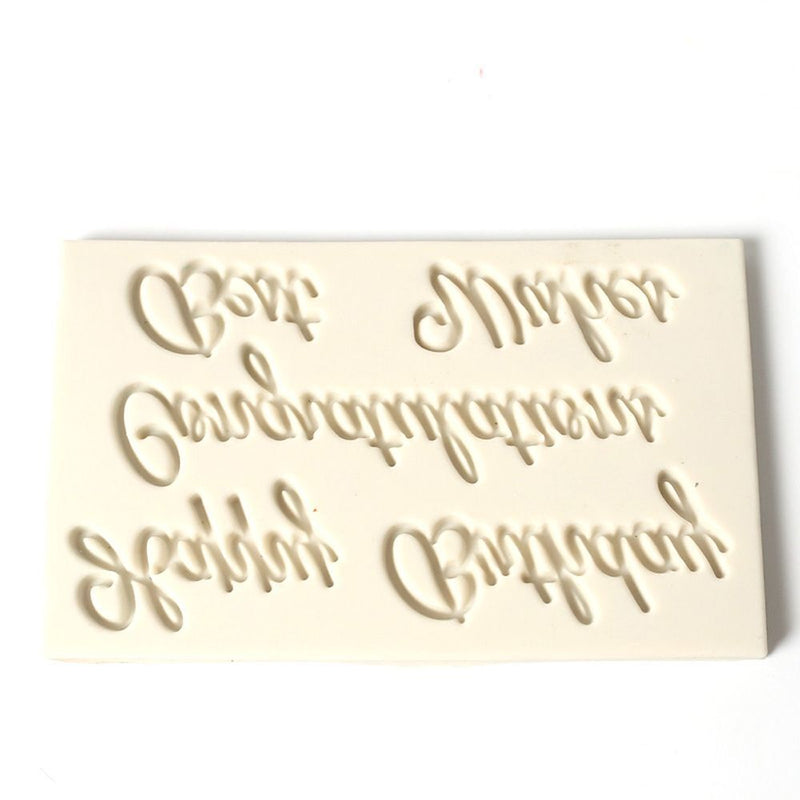 Wishes Pastry Making Biscuit Mould Cake Decorating Tool Letters Silicone Mold