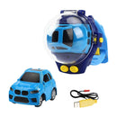 4CH 1/58 Wrist Watch Controlled 5km/h 2.4G RC Small Racing Car (Blue 02)