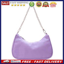 Fashion Women PU Leather Underarm Shoulder Bag Solid Color Chain Small Purse