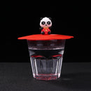 Torx Silicone Cup Cover Heat-resistant Leakproof Cartoon Lid (Red Panda)