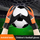 Kids Soccer Football Goalkeeper Gloves Finger Protection Gloves (Orange 6) Newly