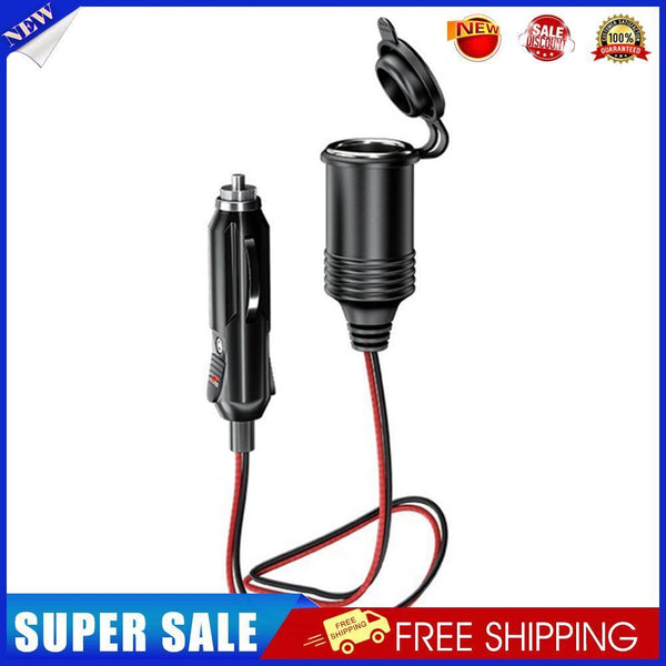 12V 24V Cigarette Lighter Extension Cord Male Plug to Female Socket (0.6m)