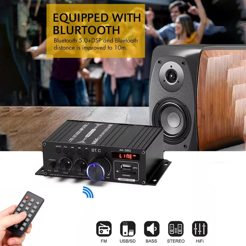 1Pcs Mini HIFI Car Home Digital Amplifier 800W 2CH Audio Power Amplifier New_