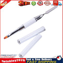 Double-Ended Nail Pen Poly Nail Gel Brush Picker Stainless Steel (White) Newly