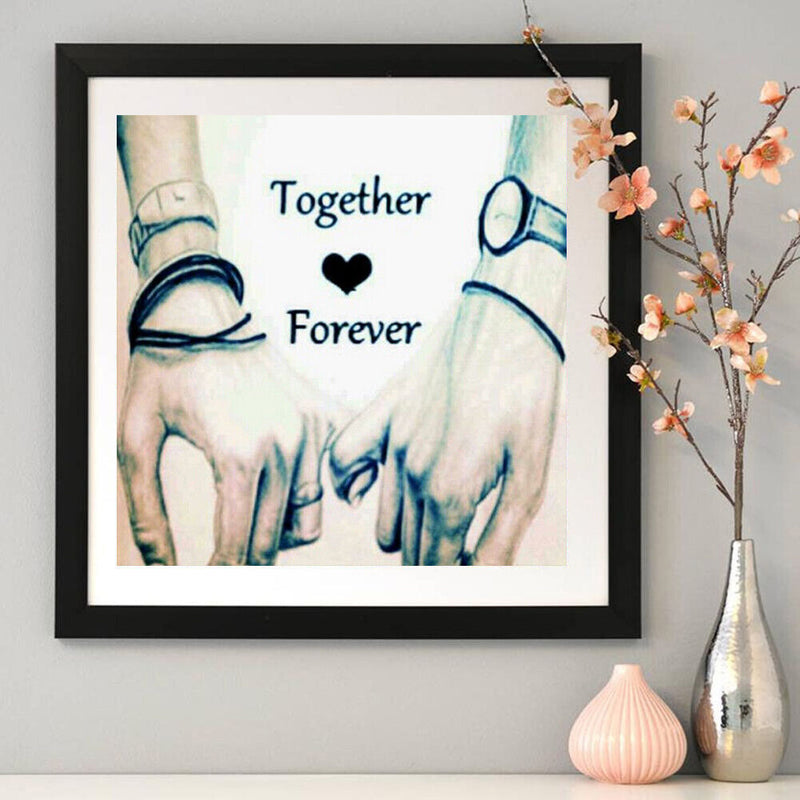 5D DIY Diamond Painting Lovers Hold Hands Full Round Drill Embroidery Art