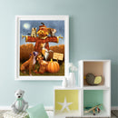 Cat Dog on Scarecrow Oil Paint By Numbers Kit Drawing Picture 40x50cm (B1600)