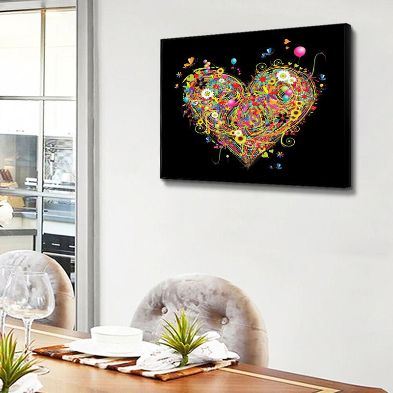 Oil Paint By Numbers Picture DIY Drawing Painting Flower Heart Drawing on C