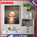 Full Moon at Sea Oil Paint By Numbers Frameless Drawing Picture Wall Decor Kit