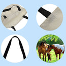 Motingdi Horse Demo Shopping Bag, Printed, Casual, Large Capacity, 40x