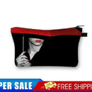 Girl with red lips Printed Hand Hold Travel Storage Cosmetic Toiletry Bag