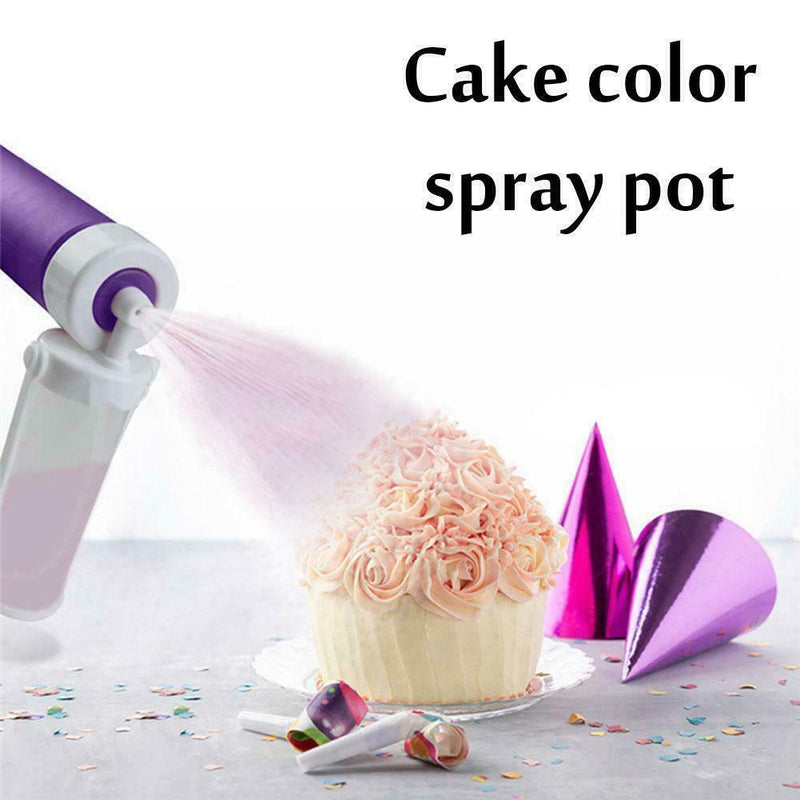 MANUAL AIRBRUSH For Cake Color Spary Pot DIY Baking Useful UK Tool Baking V6D8