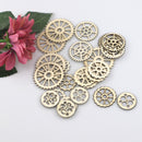 Circular Saw Shape Wood Chips DIY Handmade Cutout Craft Wedding Decor Slices