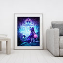 Purple Leopard Oil Paint By Numbers Canvas Drawing DIY Hand Painted Wall Cr