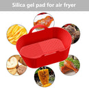 #A Silicone Air Fryers Basket Rectangle Foldable for Family Baking Camping Barbe