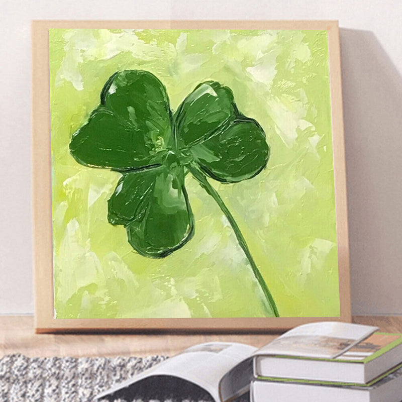 Lucky Shamrock Oil Paint By Numbers Kits Canvas Picture Wall Art DIY Craft