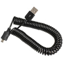 Spiral Coiled USB 2.0 A Male to Micro USB B 5Pin Adaptor Spring Cable
