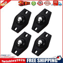 4x Adhesive Casters Pulley Rollers for Cabinet Trash Can Wheel Box (Black)