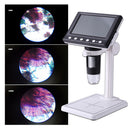 8 LED Digital Microscope Electronic LCD 1000X Magnifier w/ Bracket (White) Newly