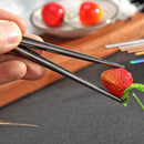 1 Pair Stainless Steel Chopsticks Tableware Non-slip Food Sticks (Black) Newly