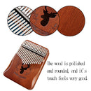 17 Keys Kalimba Mahogany Wooden Thumb Piano Percussion Instrument (Coffee) Newly