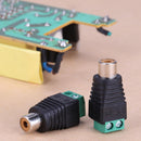 2pcs Speaker Wire Cable to Audio Male RCA Connectors Adapters Jack Plug Newly