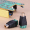 2pcs Speaker Wire Cable to Audio Male RCA Connectors Adapters Jack Plug Newly