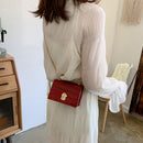 Women Pure Mini Chain Shoulder Bags PU Leather Casual Messenger Crossbody Bag