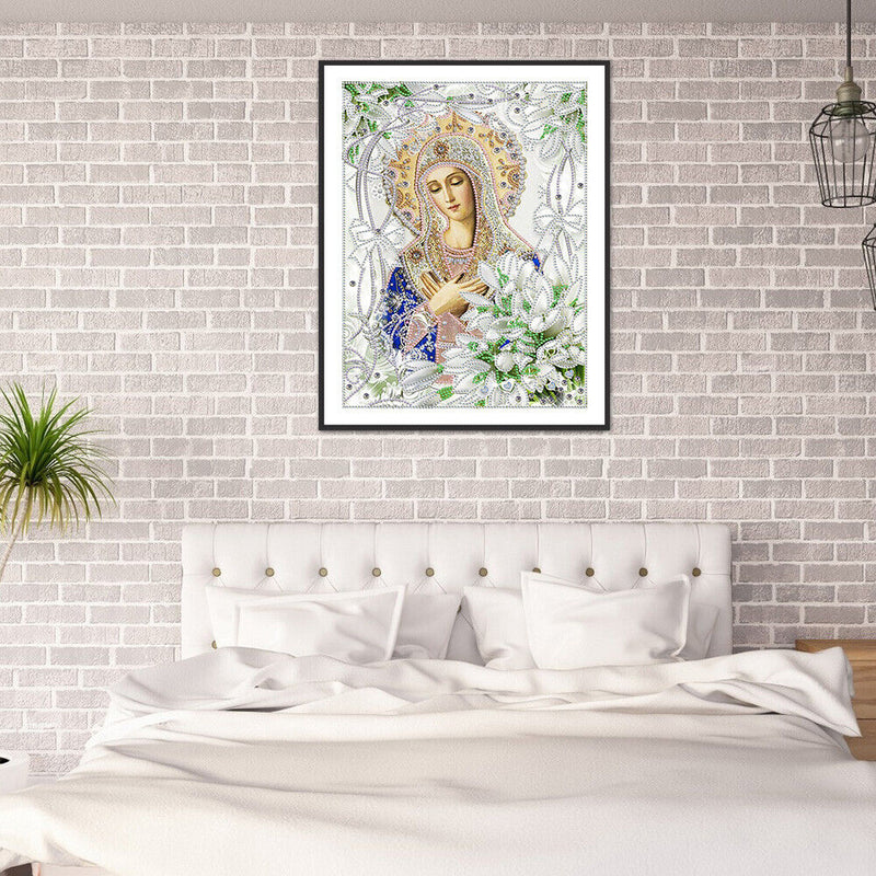 5D DIY Special Shaped Diamond Painting Flower Goddess Poster Picture Set