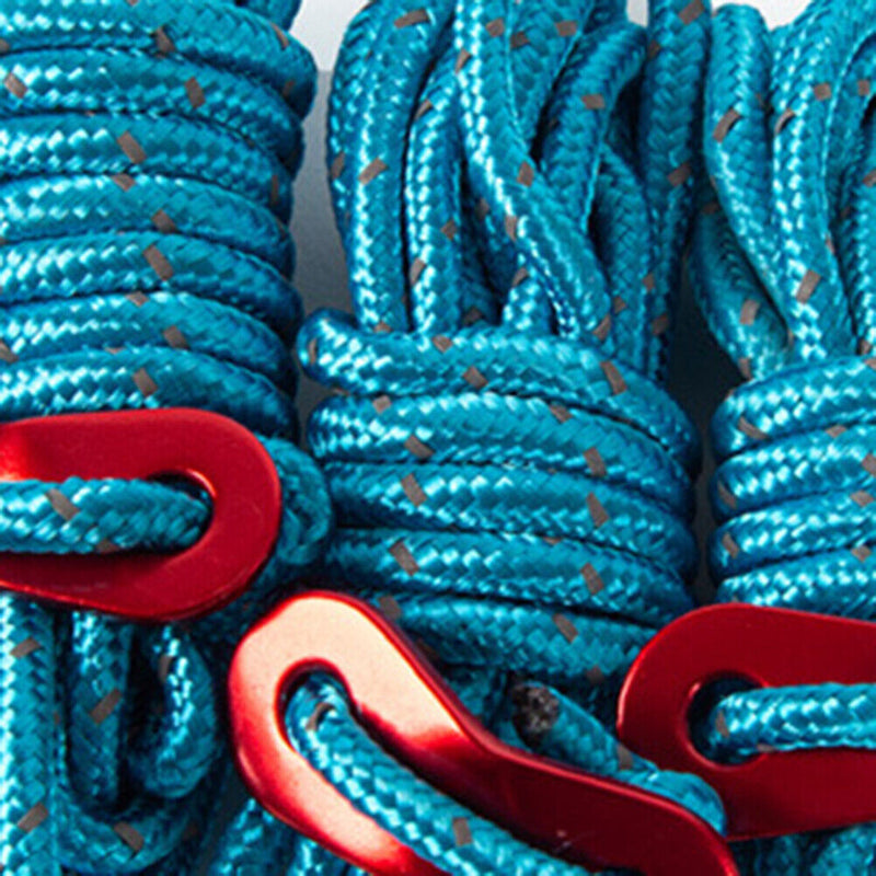 4pcs 4mm Tent Wind Rope Cord Tensioner Outdoor Camping Reflective Lanyard R