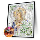 5D DIY Special Shaped Diamond Painting Flower Goddess Poster Picture Set