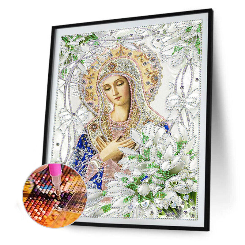 5D DIY Special Shaped Diamond Painting Flower Goddess Poster Picture Set
