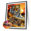 Diamond Painting 5D Full Round Drill Mosaic DIY Tigers World Wall Decoration Kit