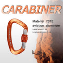 25KN Rock Climbing Carabiner D-Shaped Hot-Forged Magnalium Locking Climbing Hook