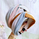 Headwear Striped Wide Side Headband Cross Knot Turban Women Hairband Hair Hoop