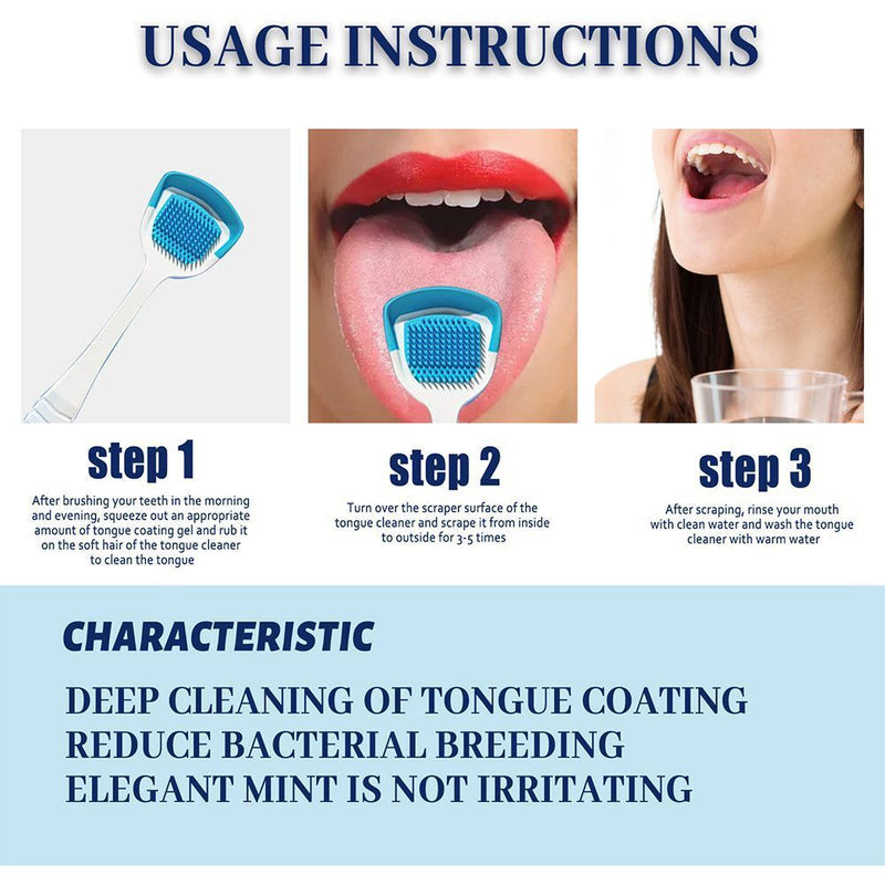 Silicone Remove Odor Tongue Brush Tongue Coating Cleansing Tongue Scraper