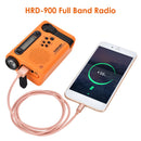 Portable Solar Full Band Radio FM AM LED Flashlight Power Bank Radiogram Newly