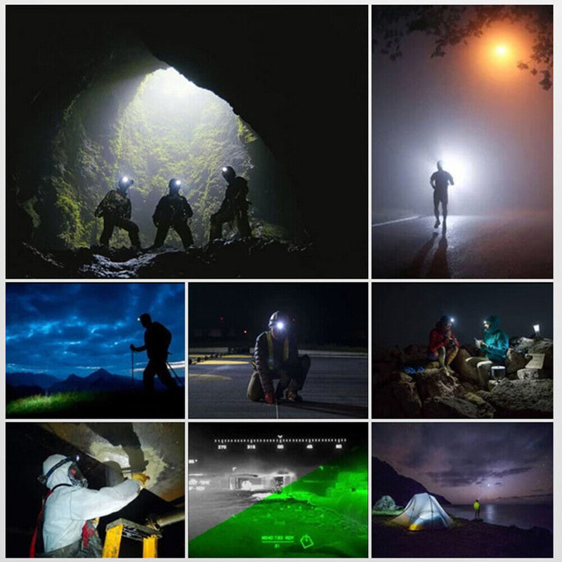 USB Charge LED COB Headlamp Waterproof Outdoor Camping Fishing Bicycle Head